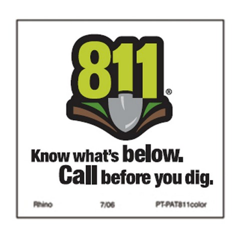 Decals - 811 Patch (3” x 3”) - Pipeline Marker Decals